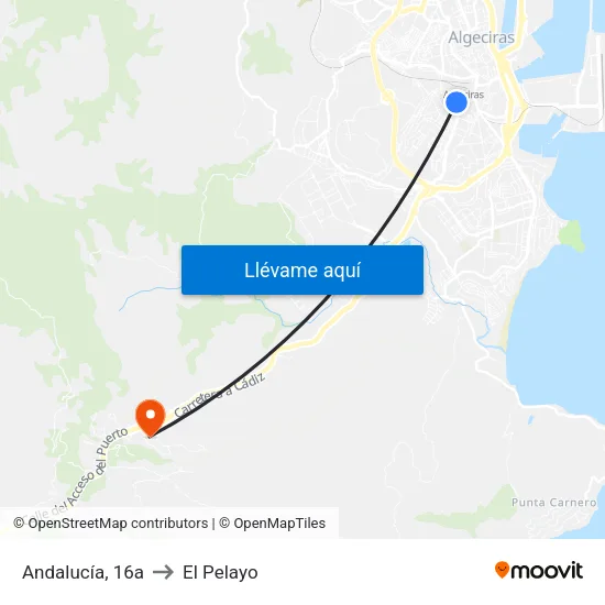Andalucía, 16a to El Pelayo map