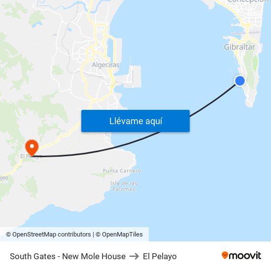 South Gates - New Mole House to El Pelayo map