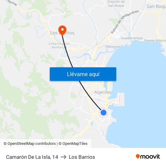 Camarón De La Isla, 14 to Los Barrios map