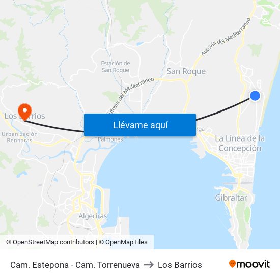 Cam. Estepona - Cam. Torrenueva to Los Barrios map