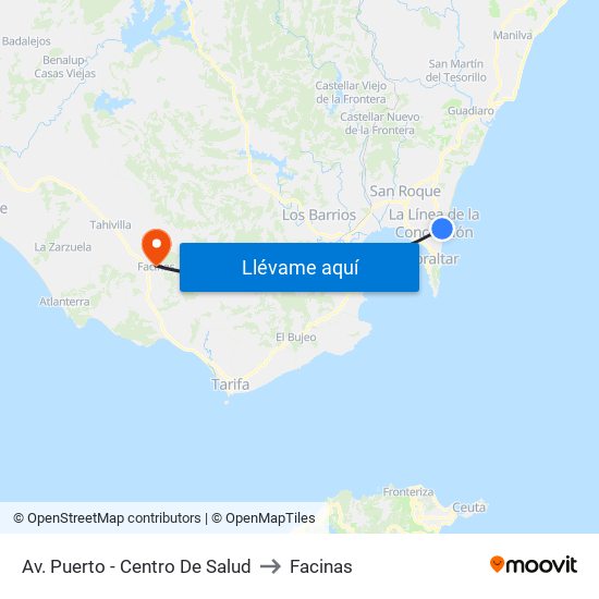 Av. Puerto - Centro De Salud to Facinas map