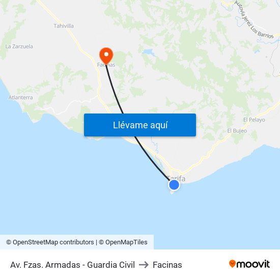 Av. Fzas. Armadas - Guardia Civil to Facinas map