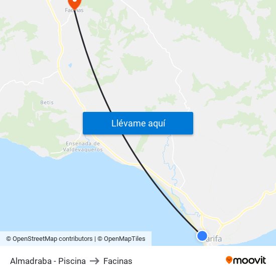 Almadraba - Piscina to Facinas map