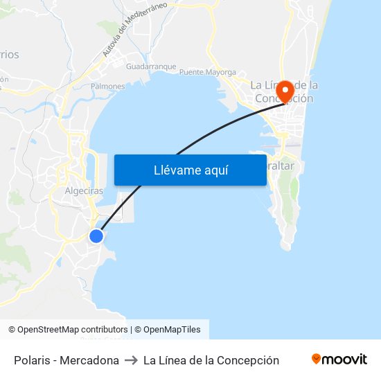 Polaris - Mercadona to La Línea de la Concepción map