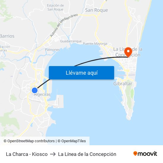 La Charca - Kiosco to La Línea de la Concepción map