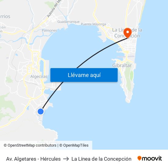 Av. Algetares - Hércules to La Línea de la Concepción map