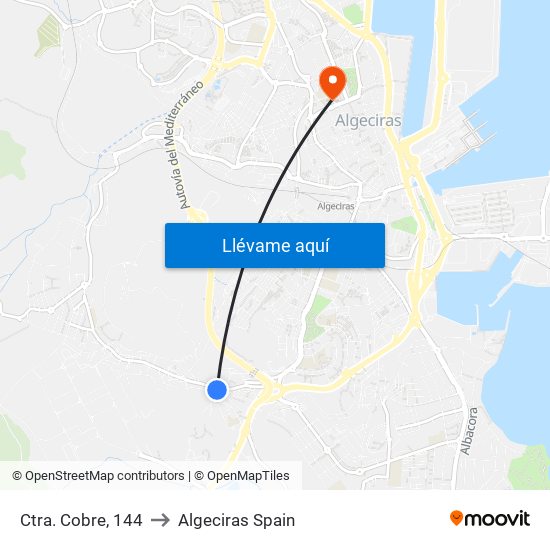 Ctra. Cobre, 144 to Algeciras Spain map