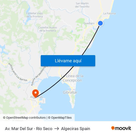 Av. Mar Del Sur - Río Seco to Algeciras Spain map