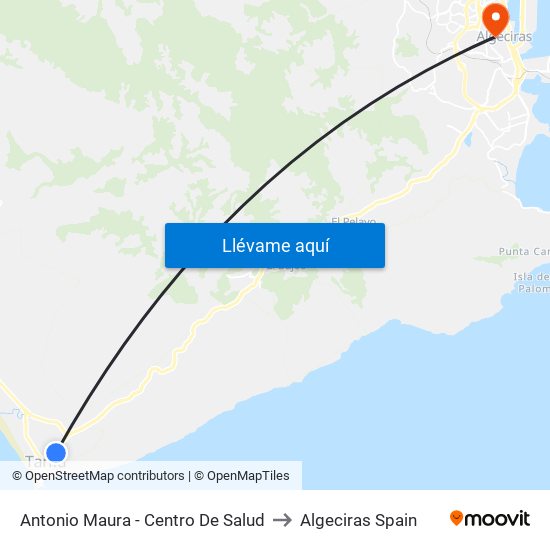 Antonio Maura - Centro De Salud to Algeciras Spain map