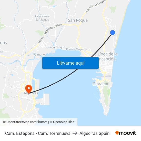 Cam. Estepona - Cam. Torrenueva to Algeciras Spain map