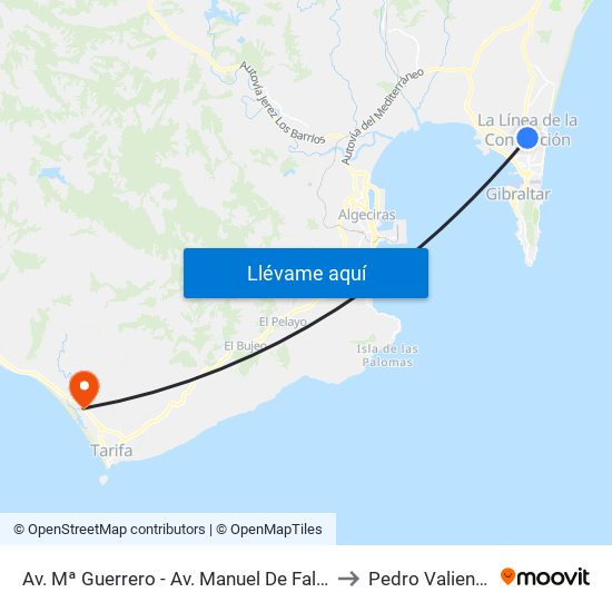 Av. María Guerrero - Av. Manuel De Falla to Pedro Valiente map