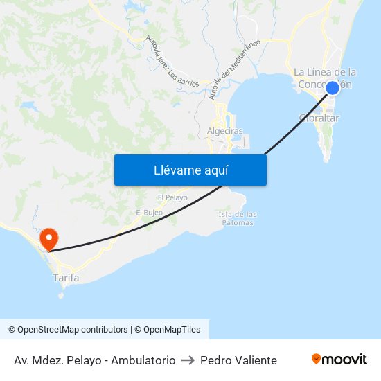 Av. Menéndez Pelayo - Ambulatorio to Pedro Valiente map