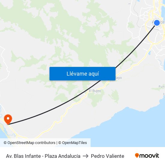 Av. Blas Infante - Pza. Andalucía to Pedro Valiente map