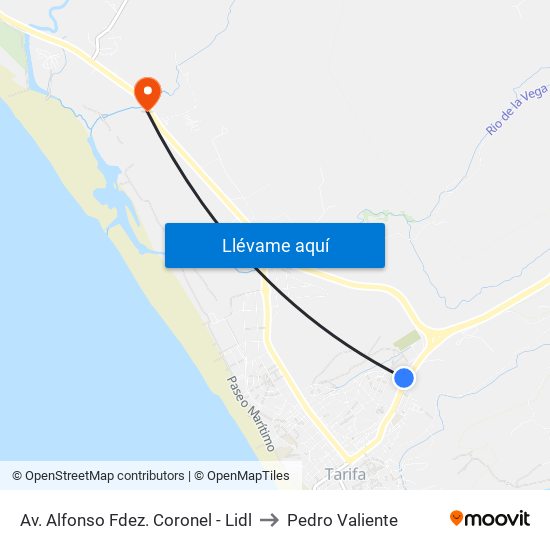 Av. Alfonso Fdez. Coronel - Lidl to Pedro Valiente map