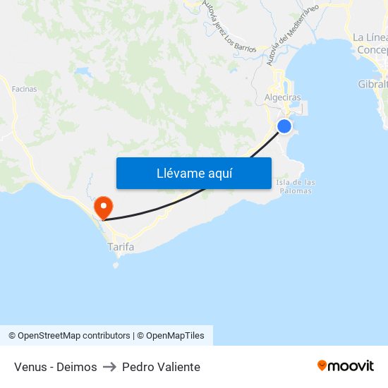 Venus - Deimos to Pedro Valiente map