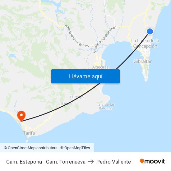 Cam. Estepona - Cam. Torrenueva to Pedro Valiente map