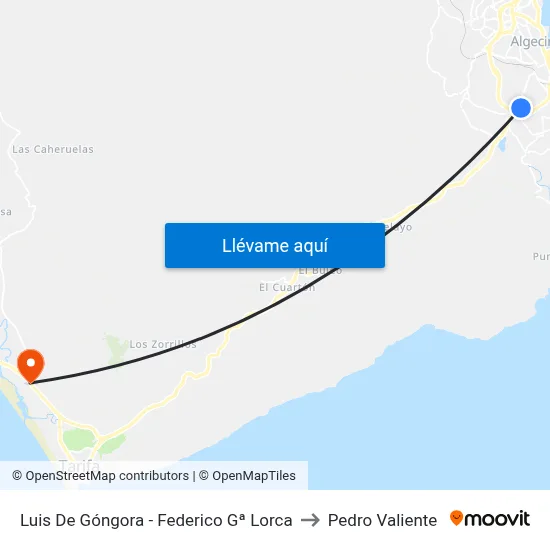Luis De Góngora - Federico Gª Lorca to Pedro Valiente map