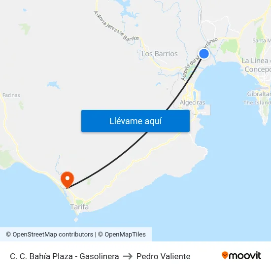 C. C. Bahía Plaza - Gasolinera to Pedro Valiente map