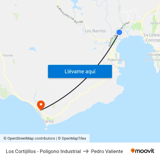 Los Cortijillos - Polígono Industrial to Pedro Valiente map