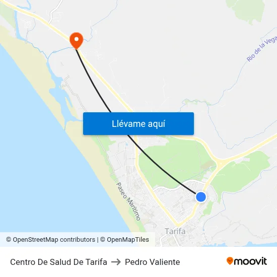 Centro De Salud De Tarifa to Pedro Valiente map