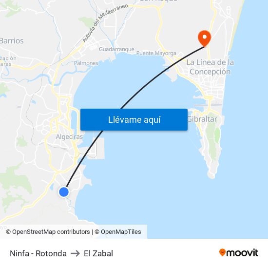 Ninfa - Rotonda to El Zabal map