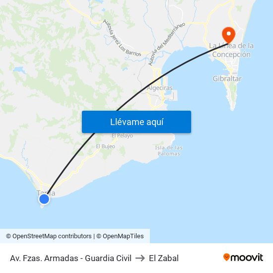 Av. Fzas. Armadas - Guardia Civil to El Zabal map