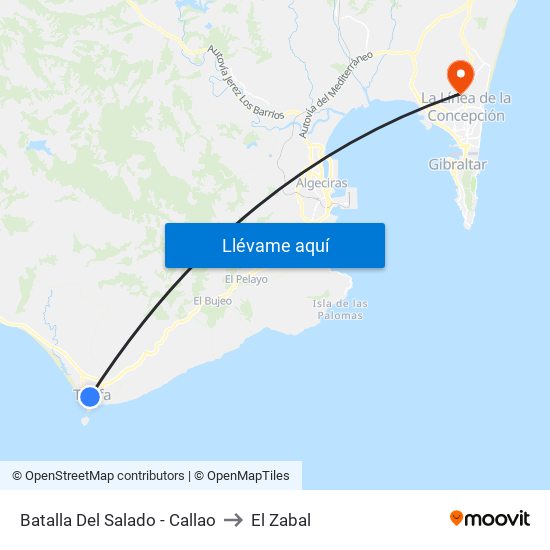 Batalla Del Salado - Callao to El Zabal map