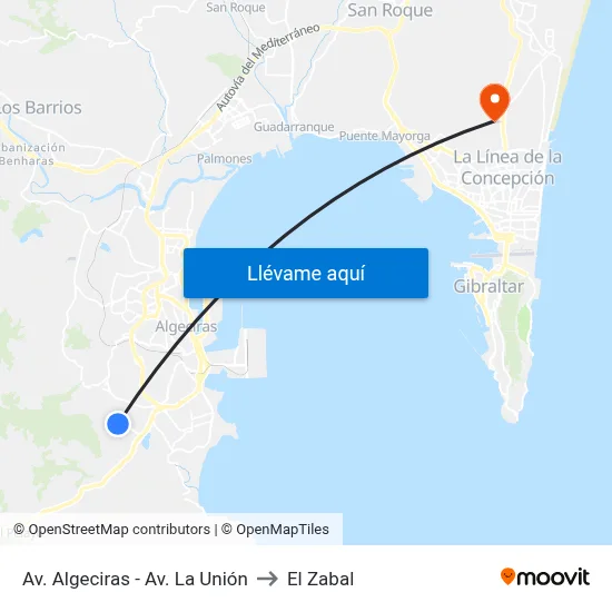 Av. Algeciras - Av. La Unión to El Zabal map