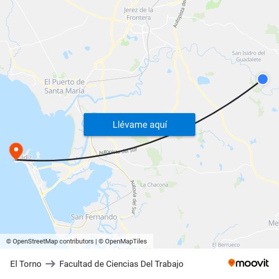 El Torno to Facultad de Ciencias Del Trabajo map