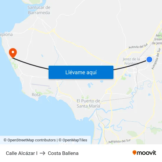 Calle Alcázar I to Costa Ballena map