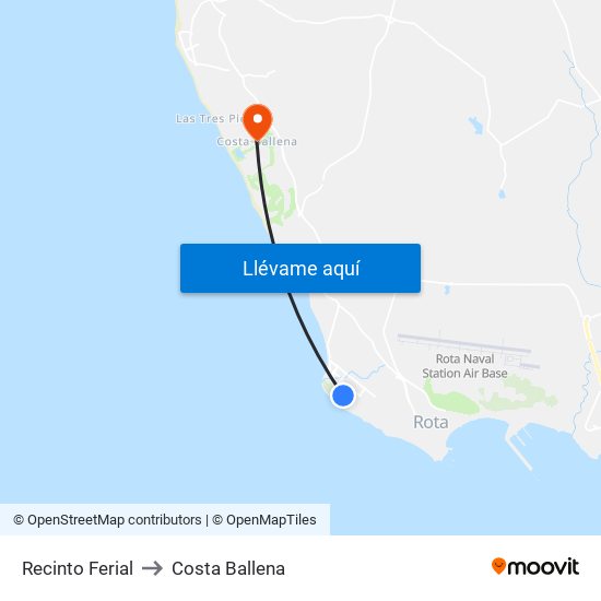 Recinto Ferial to Costa Ballena map