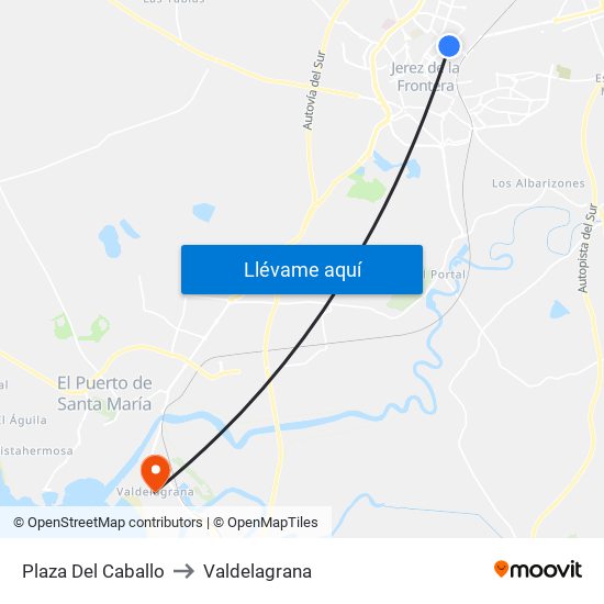 Plaza Del Caballo to Valdelagrana map