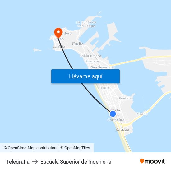 Telegrafía to Escuela Superior de Ingeniería map
