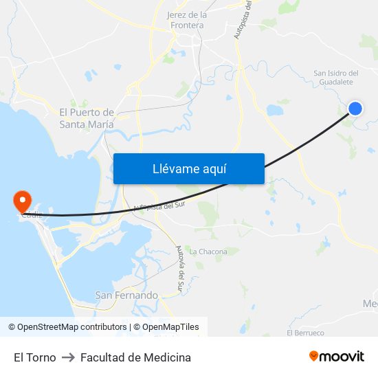 El Torno to Facultad de Medicina map