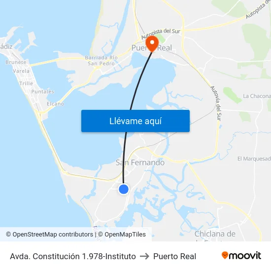 Avda. Constitución 1.978-Instituto to Puerto Real map