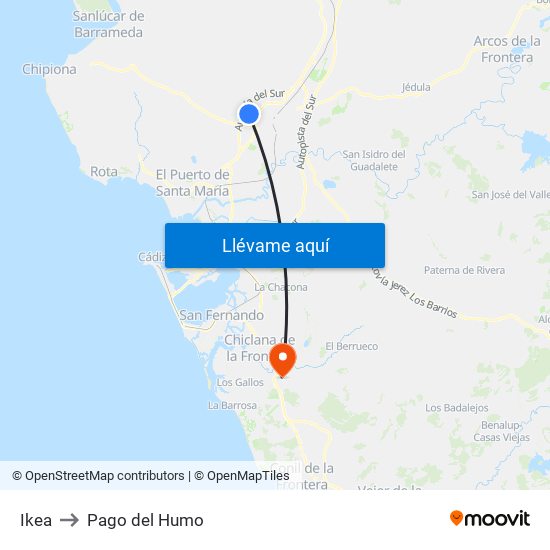 Ikea to Pago del Humo map