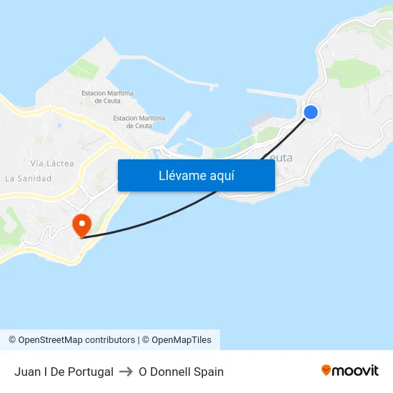 Juan I De Portugal to O Donnell Spain map