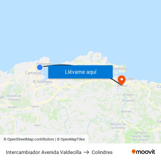 Intercambiador Avenida Valdecilla to Colindres map