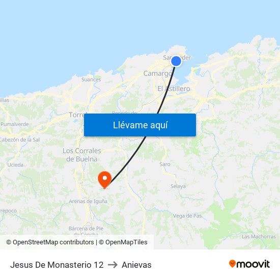 Jesus De Monasterio 12 to Anievas map
