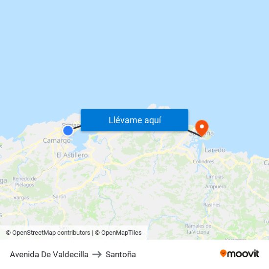 Avenida De Valdecilla to Santoña map