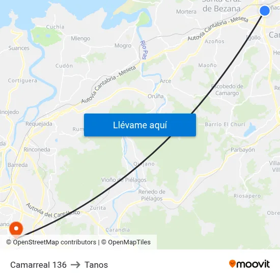 Camarreal 136 to Tanos map