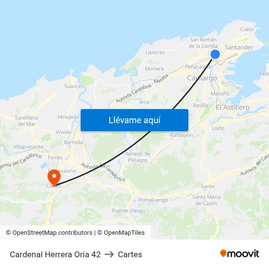 Cardenal Herrera Oria 42 to Cartes map