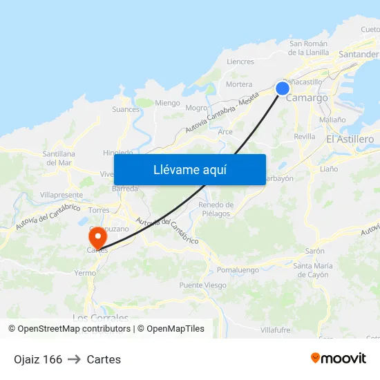 Ojaiz 166 to Cartes map