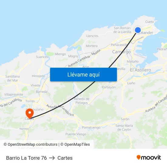 Barrio La Torre 76 to Cartes map