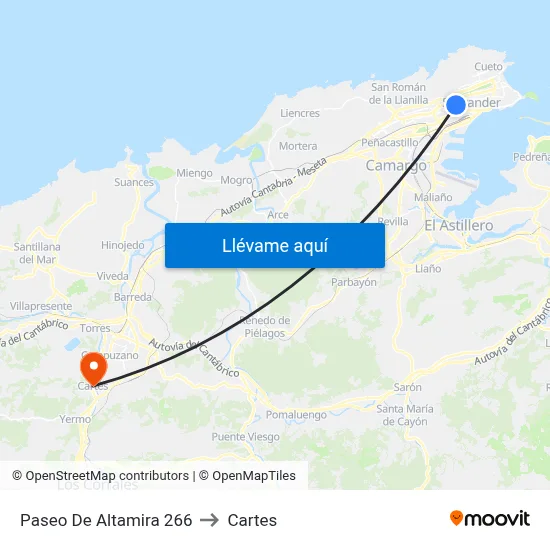 Paseo De Altamira 266 to Cartes map