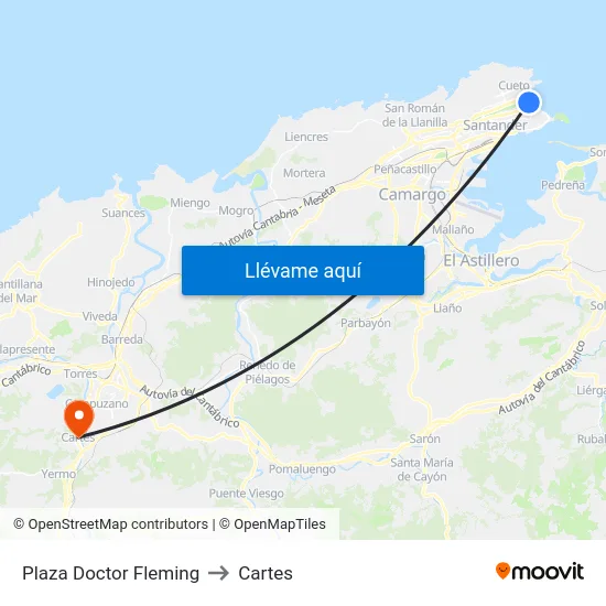 Plaza Doctor Fleming to Cartes map