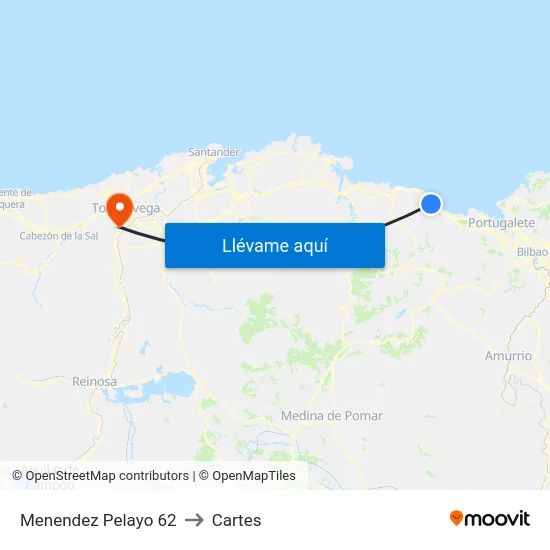 Menendez Pelayo 62 to Cartes map