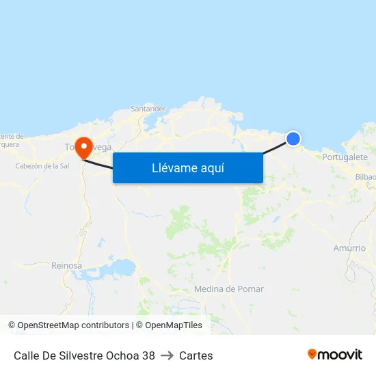 Calle De Silvestre Ochoa 38 to Cartes map