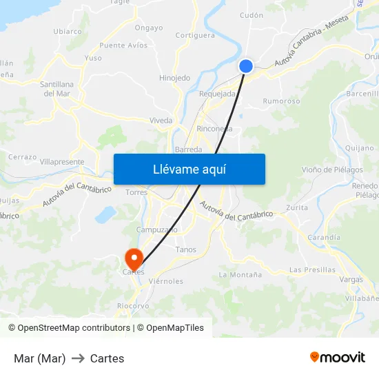 Mar (Mar) to Cartes map
