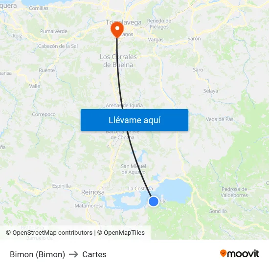 Bimon (Bimon) to Cartes map